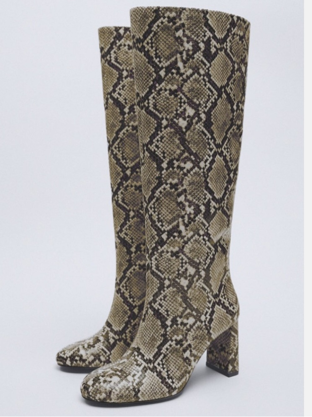 Zara Snake Skin Boots